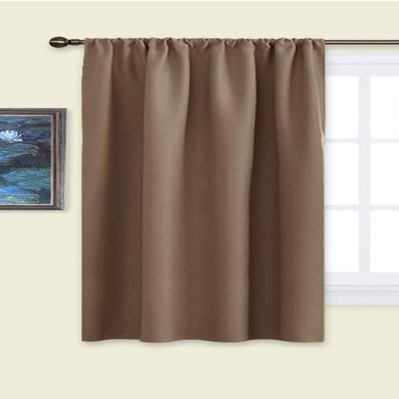 Comfy Home Window Rod Pocket Blackout Curtain Pack of 1 Piece (Width - 46" Inch X 60" Inch - Length) Mocha