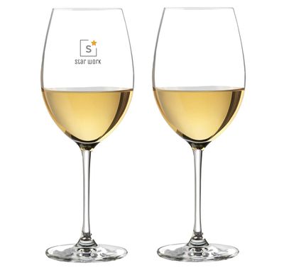 STAR WORK Drink Ware Italian Glasses for Red and White Wines- Pack of 2