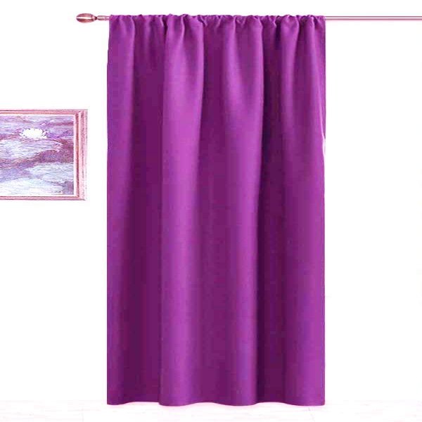 Comfy Home Window Rod Pocket Blackout Curtain Pack of 1 Piece (Width - 46" Inch X 60" Inch - Length) Violet