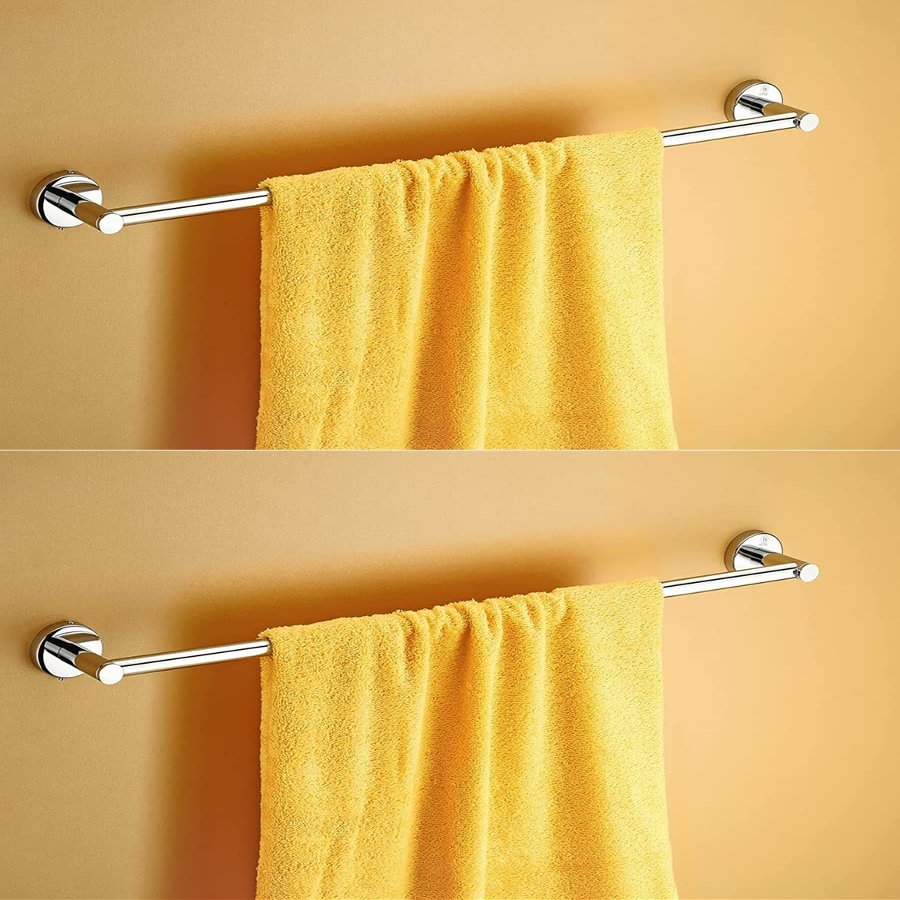 iSTAR Stainless Steel Round Towel Bar/Towel Holder/Towel Stand/Towel Hanger 24 inch Longer (Pack of 2)