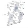 VishAl smart MAll mart Stainless Steel Wall Mount Glass Holder -6 Glass Storage Organizer for Kitchen view 2