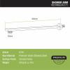 Lipka Stainless Steel Shower Arm Rectangular 12 Inches view 2