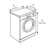 Stylista Washing Machine Cover Compatible for LG 7 kg FH2G6HDNL42 Fully-Automatic Front Load Frieze Pattern Orange view 4