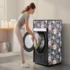 Stylista Washing Machine Cover Compatible for LG 7 kg FH2G6HDNL42 Fully-Automatic Front Load Floral Grey view 3