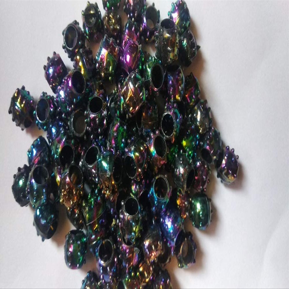 PCA Fancy Plastic Black Colour Beads for Making Macrame Jhula, Macrame Toran, Macrame Jhumar, Bracelate, Necklace, Macking Other Crafting Designs 100 Qty