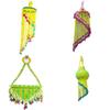 PCA GADA Beads (LATKAN) Plastic Orange and Dark Pink Colour for Making Macrame Jhula, Macrame Toran, Macrame Jhumar, Bracelate, Necklace, Macking Other Crafting Designs 2 Colour 50+50=100 Pices view 3
