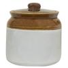 JGS Mughal Art Ceramic Pottery Hand Painted Cornichon Dry Fruit Pickle Tea Coffee Storage Jar For Kitchen (Cream_1Kg) view 1