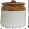 JGS Mughal Art Ceramic Pottery Hand Painted Cornichon Dry Fruit Pickle Tea Coffee Storage Jar For Kitchen (Cream_1Kg) view 4
