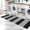 Gleam Soft Cotton Floor Runner  Multi-Purpose Rug (50 x 130 Inch) | Anti-Slip, Durable & Washable | Black & Grey view 1