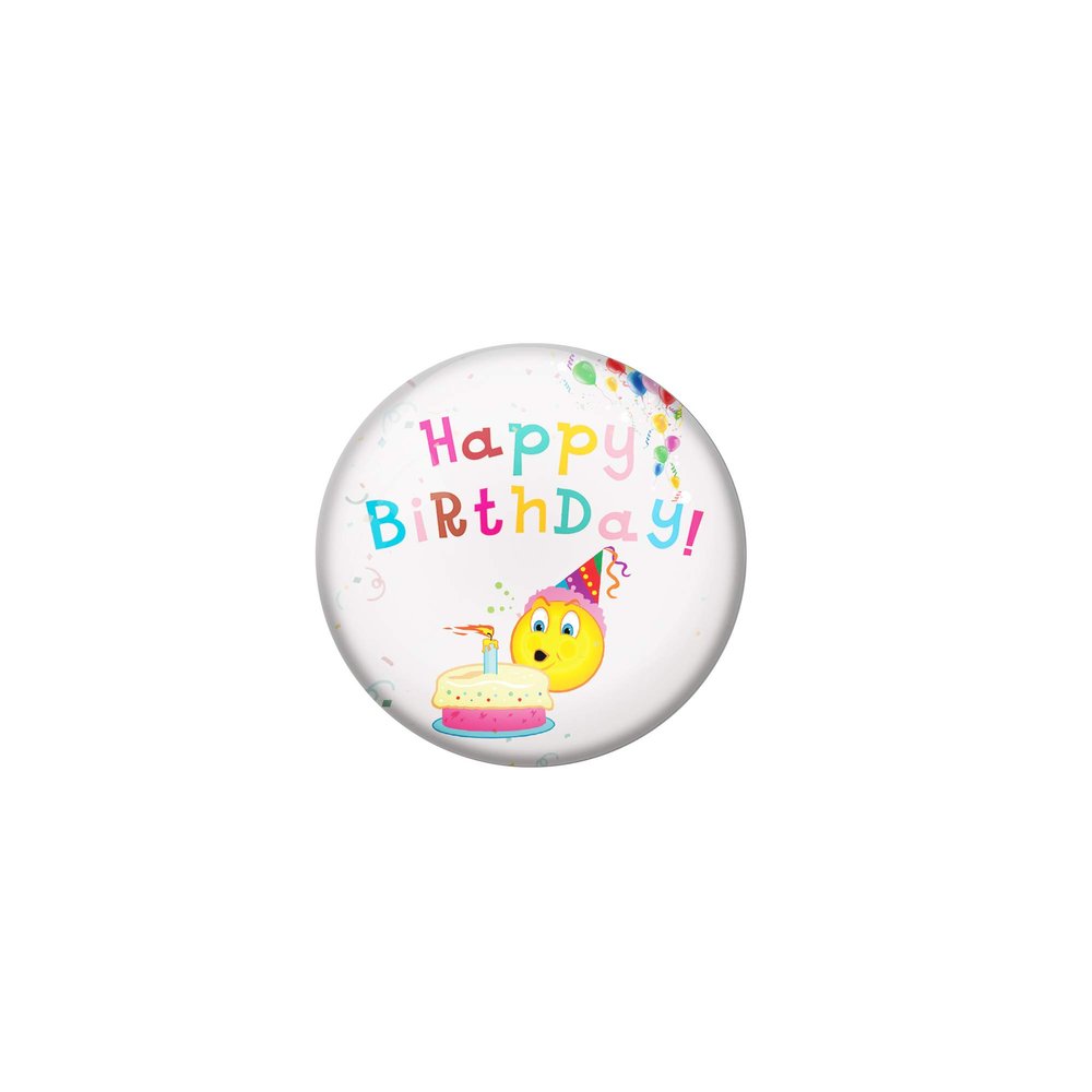 AVI 58mm Regular Size Happy Birthday Smiley Fridge Magnet R8000903M