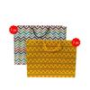 Flute Presents Beautiful Zigzag Design with Yellow Festive/Wedding/Birthday Designer Gift Paper Bag (Size 17 x 13 x 5 Inch) Pack of 10 view 1