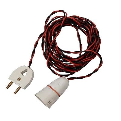 Safe-Ex Bulb Holder with Flexible Wire and 2 Pin Plug (7 meter)