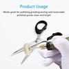 DIY Crafts Mix Wool Felt Polishing Pad and Ceramic 3 Pieces Felt Mounted Mandrel Set Grinding Head Buffing Wheel for Rotary Tools Jewelry; Glass; Metal (Pack Of 20, Off White) view 3