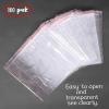 VIBHU Plastic Zip Lock Pouch Bags (6 inch x 8 inch, 100 Pieces, Transparent) view 2