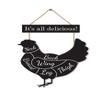 PAPER PLANE DESIGN Wood Wall Door Hanging Welcome Sign with Metal Chain (Style-A) view 1
