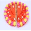 Geetanjali Fabric Laddu Gopal Dress with Artificial Flower (Orange) view 2