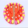 Geetanjali Fabric Laddu Gopal Dress with Artificial Flower (Orange) view 3
