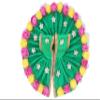 Geetanjali Fabric Laddu Gopal Dress with Artificial Flower (Green) view 1