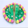 Geetanjali Fabric Laddu Gopal Dress with Artificial Flower (Green) view 2