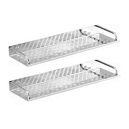 Floyd Multi Purpose Stainless Steel Shelf (15"x4.5") inch Chrome Finished (Pack of 2)