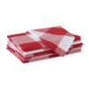 Encasa XO Dining Table Napkins Set of 6, 43x43 cm | Machine Washable Reusable, Recycled Cotton Cloth Napkin, Soft & Absorbent, Table Decor for Hotels, Farmhouse - White & Buffalo Red Checks view 1