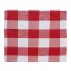 Encasa XO Dining Table Napkins Set of 6, 43x43 cm | Machine Washable Reusable, Recycled Cotton Cloth Napkin, Soft & Absorbent, Table Decor for Hotels, Farmhouse - White & Buffalo Red Checks view 3