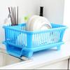 FAYBY Multi Functional Kitchen Sink Dish Utensil Drainer Drying Rack Organizer Vegetable Fruit Drainer Basket Plastic Sink Flat Dish Rack Drainer with Removable Tray Organizer, Multicolour view 2