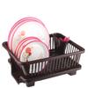 FAYBY Multi Functional Kitchen Sink Dish Utensil Drainer Drying Rack Organizer Vegetable Fruit Drainer Basket Plastic Sink Flat Dish Rack Drainer with Removable Tray Organizer, Multicolour view 4