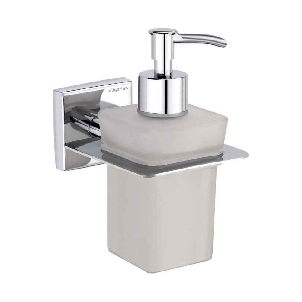 aligarian Steel Bathroom Wall Mounted Square Liquid Dispenser