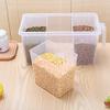 Horoly Refrigerator Organizer Container Square Handle Food Storage Organizer Boxes - Clear with Lid, Handle and 3 Smaller Bins view 1