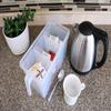 Horoly Refrigerator Organizer Container Square Handle Food Storage Organizer Boxes - Clear with Lid, Handle and 3 Smaller Bins view 2