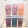 Horoly Refrigerator Organizer Container Square Handle Food Storage Organizer Boxes - Clear with Lid, Handle and 3 Smaller Bins view 3