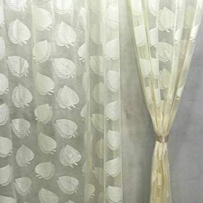 FRESH FROM LOOM Sheer Curtains 5 Feet Window | Net Curtain | Semi Transparent Tissue Screens Parda | Eyelet Ring Parde (4x5 feet, Off-White, 1pc only)