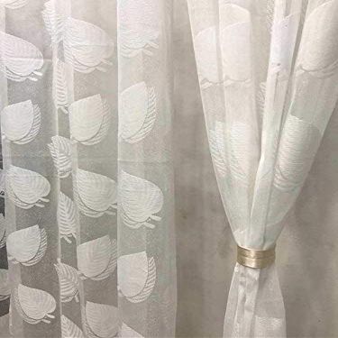FRESH FROM LOOM Sheer Curtains 5 Feet Window | Net Curtain | Semi Transparent Tissue Screens Parda | Eyelet Ring Parde (4x5 feet, White, 1pc only)