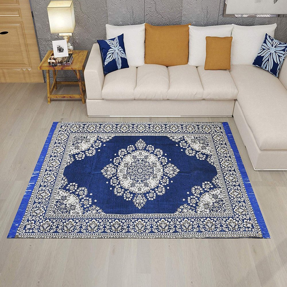 SHOPICTED Runner (Blue, Chenille, 3 X 5 Feet/36 Inch)