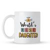 Oye Happy - World's Best Daughter Coffee Premium Mug - Best Gift for Daughter on Birthday/Graduation (Ceramic) (Microwavable) (330 ml) view 1