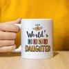 Oye Happy - World's Best Daughter Coffee Premium Mug - Best Gift for Daughter on Birthday/Graduation (Ceramic) (Microwavable) (330 ml) view 2