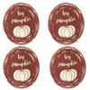 MODERN HOMES Braided Cotton Placemats, 38 cm Round, 4 Piece Set, Table mats for Dining Table/Center Table (Set of 4, Pumpkin) view 1