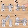 Nixnine Heavy Duty Stainless Steel Hasp Latch Lock, Security Sliding Door Buckle Door Guard, Door for Window, Cabinet, Fitting Accessories, Pack of 5, view 2