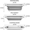 Rexez Cutting Chopping Board/Washing Bowl,Fruit Vegetable Basket (Multipurpose)(Random Color) (3 in 1 Chopping Board) view 2