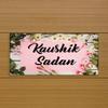 999Store Printed White Flower for Home Name Plate (MDF_18X10 Inches_Multi) view 1