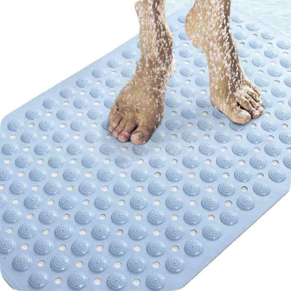 WENGTY Nonslip Soft Rubber Bath Mat for Bathtub and Shower, Anti Slip Bacterial Anti Bacterial Machine Washable PVC Bath Mat for Bathroom (Size : 70 x 37 cm)