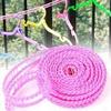 ONEPEARL(Label) Clothesline Rope 5 Meters Windproof Anti-Slip Clothes Washing Line Drying Nylon Rope with Hooks 5 Meter Nylon Clothesline Rope (Color May Vary) view 3