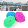 ONEPEARL(Label) Clothesline Rope 5 Meters Windproof Anti-Slip Clothes Washing Line Drying Nylon Rope with Hooks 5 Meter Nylon Clothesline Rope (Color May Vary) view 4