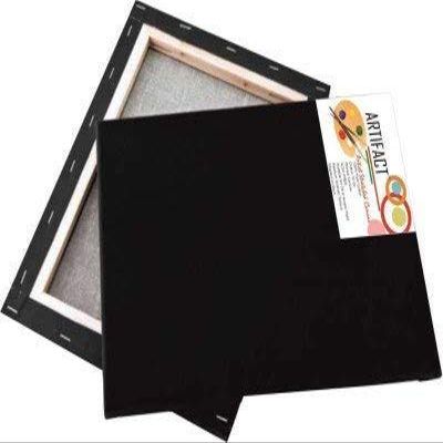 Artifact Medium Grained Stretched Canvas -Black (10 x 18)