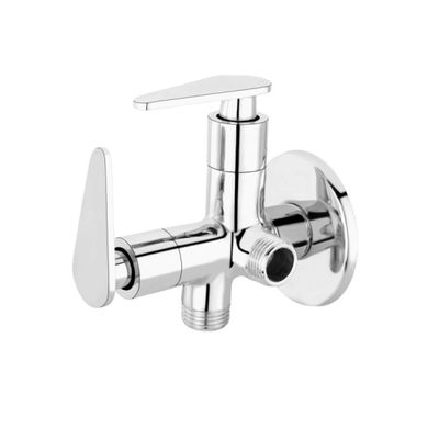 A to Z B 2 in 1 Angle Cock Chrome Plated Brass Tap for Bathroom/Kitchen