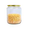 RAVIZAA Litre Round Glass Jar and Container (1000 ml) with Rust Proof Air Tight Lid for Kitchen Storage (Pack of 4, Clear, Gold) view 3