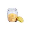 RAVIZAA Litre Round Glass Jar and Container (1000 ml) with Rust Proof Air Tight Lid for Kitchen Storage (Pack of 4, Clear, Gold) view 4