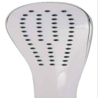 Floyd Dolfino ABS Single Rain Spray Hand Shower with Wall Hook and 150cm Chrome-Plated Brass Tube (White)