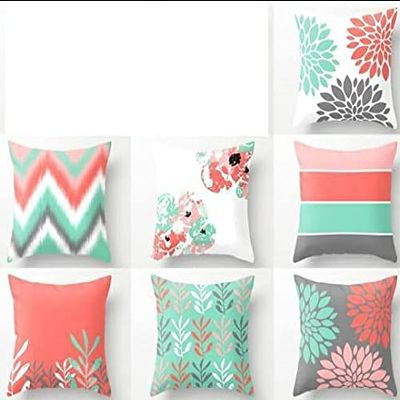 ROYAL TREND Sparkel Sofa Cushion Cover for Sofa Bedroom Bedroom, Living Room, Office Diwali Decoration Set (Pack of 5, 16x16 iches, Multi Color)